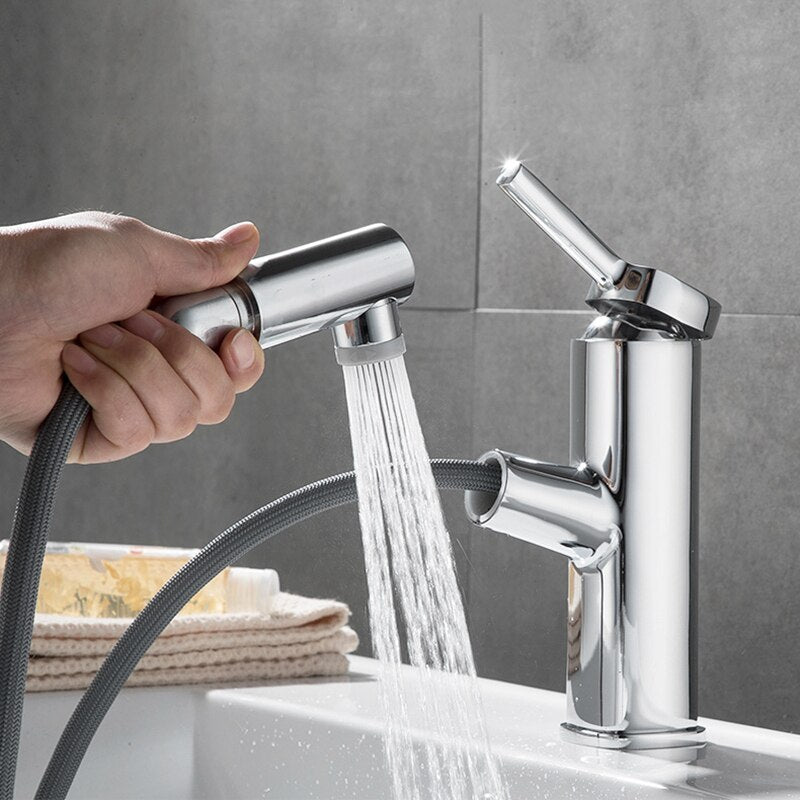 Brass Hole Pull-Out Spout Faucet