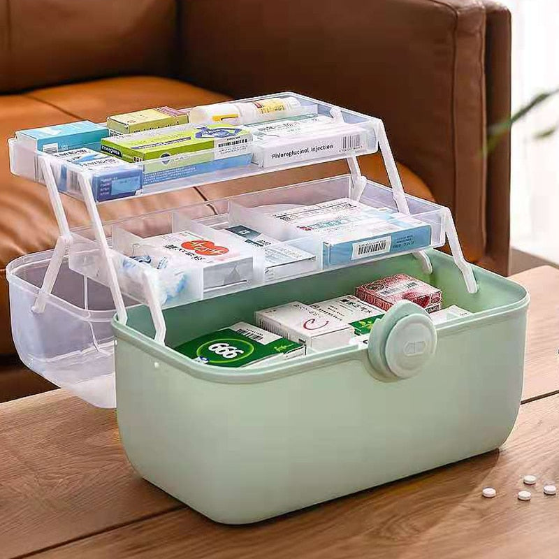 Large Capacity Family Medicine Organizer Box