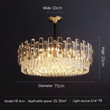 Modern Crystal Luxury Chandelier Golden Lamp