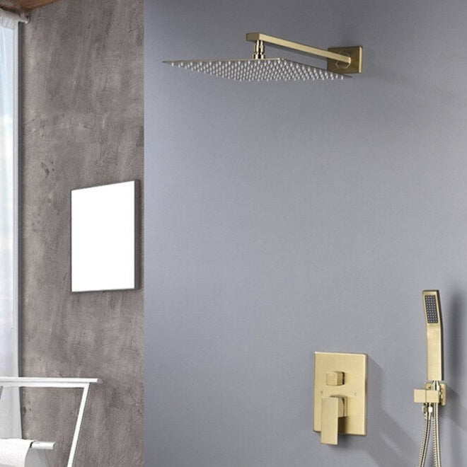 Wall Mounted Rainfall Bathroom Tap with Handshower