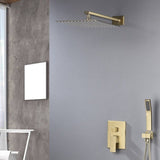 Wall Mounted Rainfall Bathroom Tap with Handshower