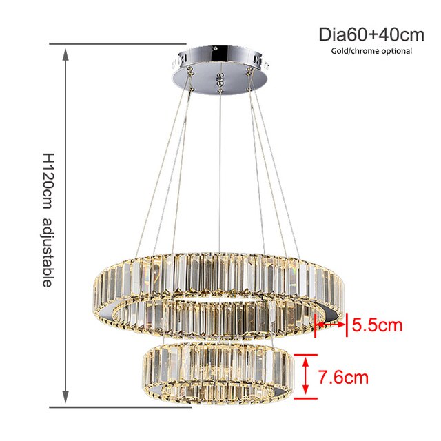 Crystal Ring Large Chandelier Pendant Lamp