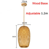 Rattan Bamboo Hand-Woven Bamboo Pendant Lamp