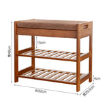 Organizer Design Shoe Rack Small Nordic Bamboo