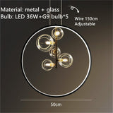 Clear Glass Bubble LED Chandelier Lamp