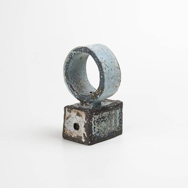 Japanese Light Blue Author Glaze Sculpture