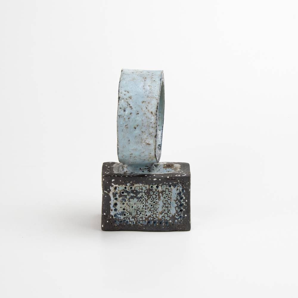 Japanese Light Blue Author Glaze Sculpture