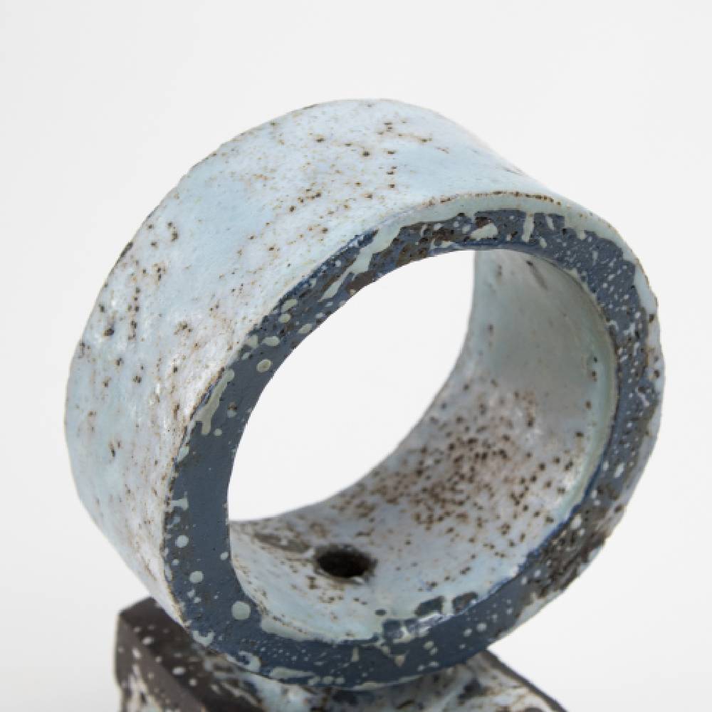 Japanese Light Blue Author Glaze Sculpture