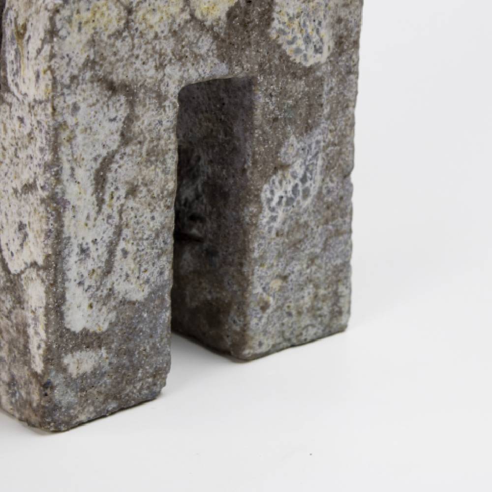 Japanese White Textured Author Shino Sculpture
