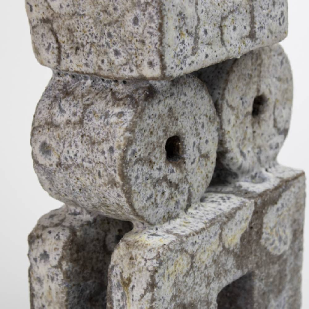 Japanese White Textured Author Shino Sculpture