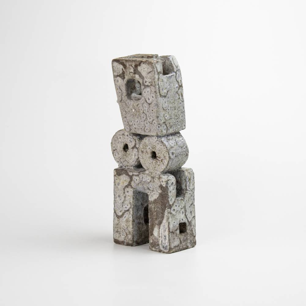 Japanese White Textured Author Shino Sculpture