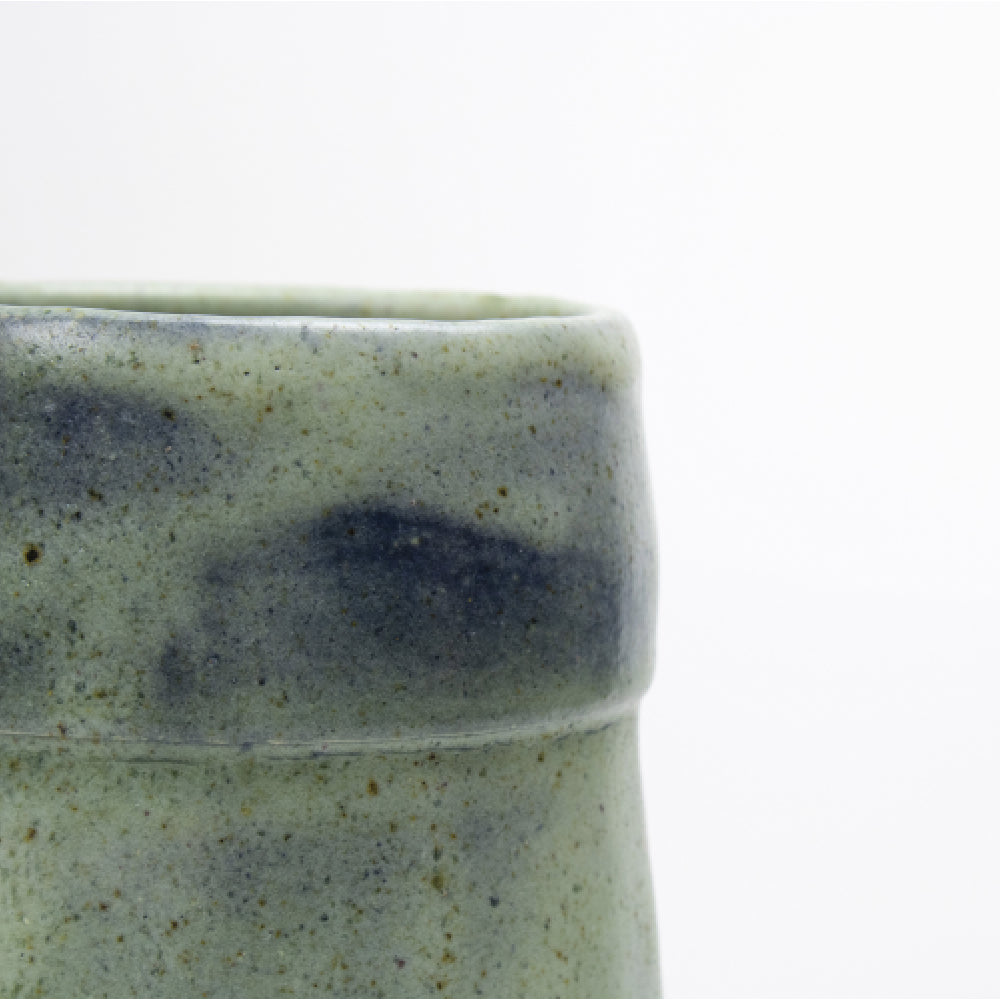 Japanese Green Vase Author Glaze