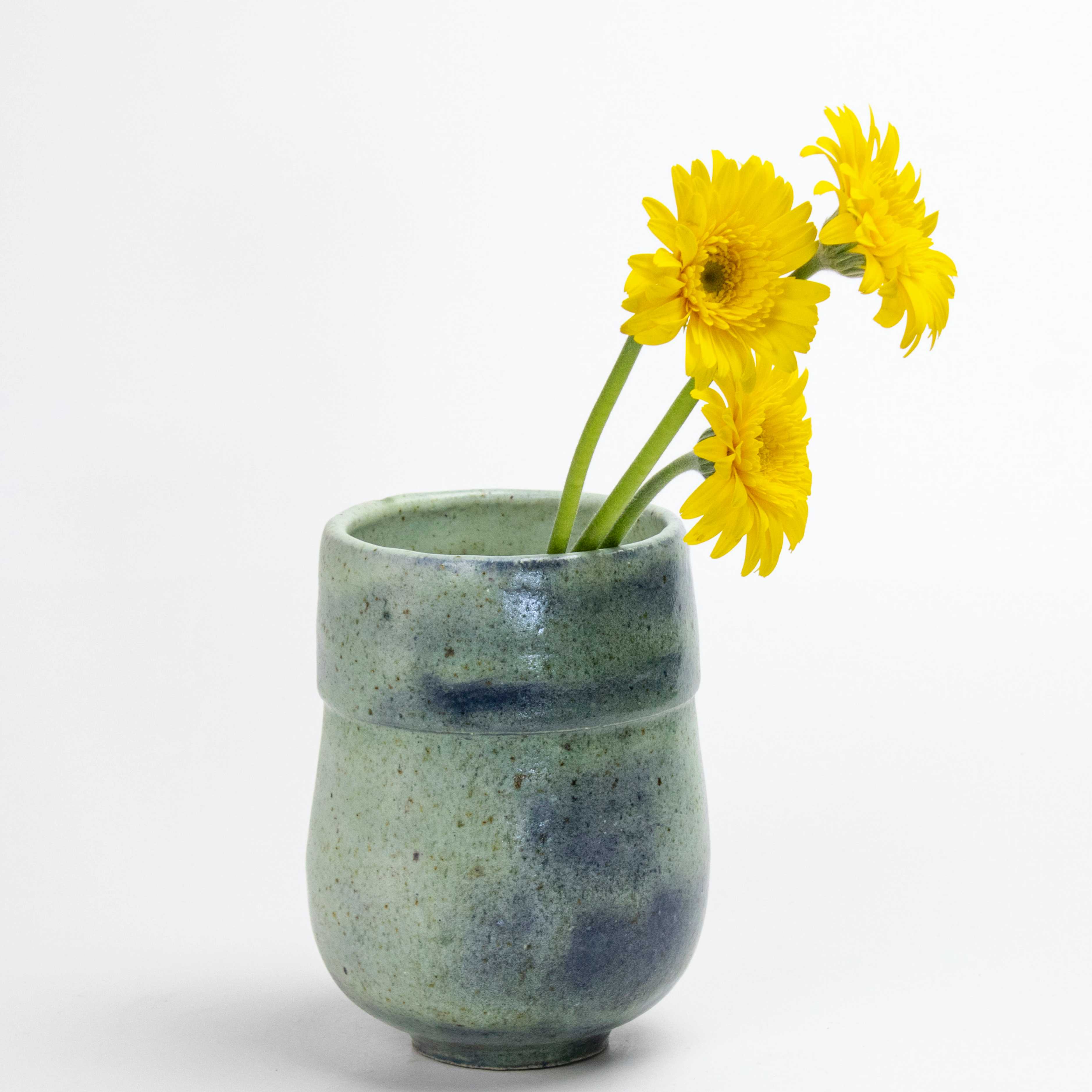 Japanese Green Vase Author Glaze