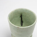 Japanese Green Vase Author Ashes Technique