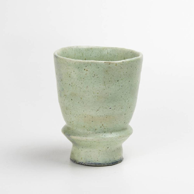 Japanese Green Vase Author Ashes Technique