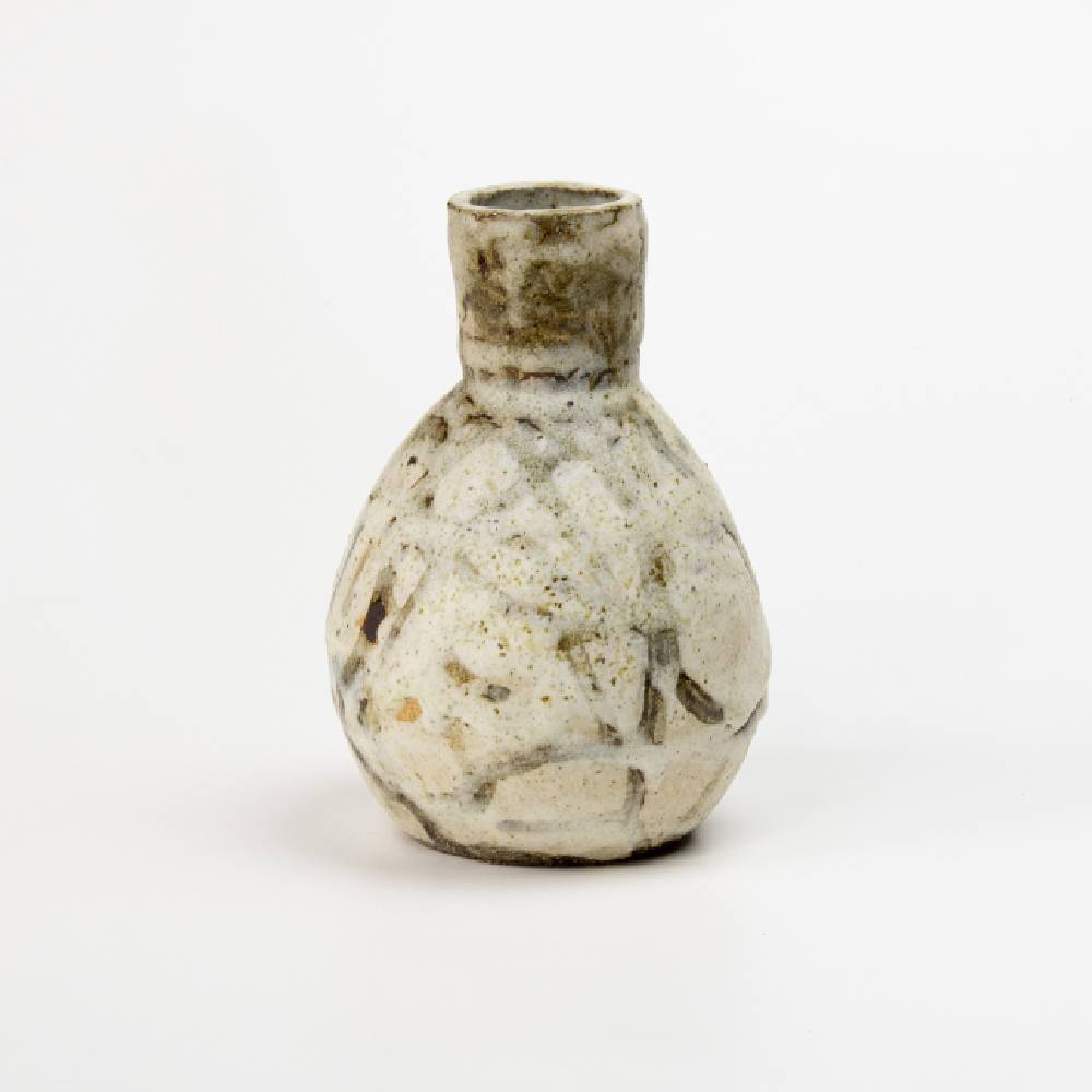 Japanese Natural White Shino Glaze Vase