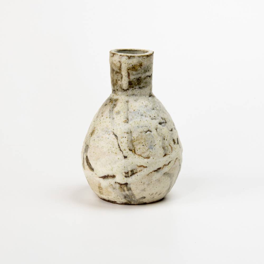 Japanese Natural White Shino Glaze Vase