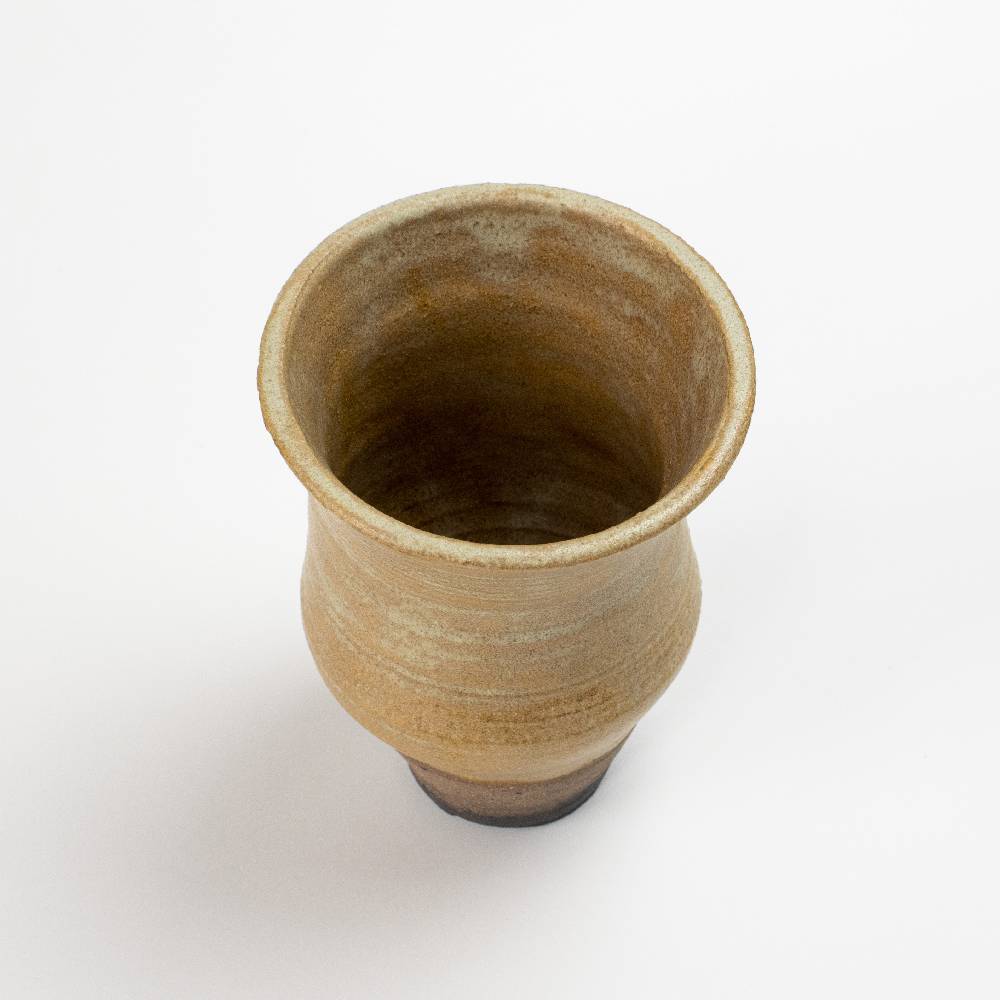 Japanese Twisted Textured Vase Author Glaze