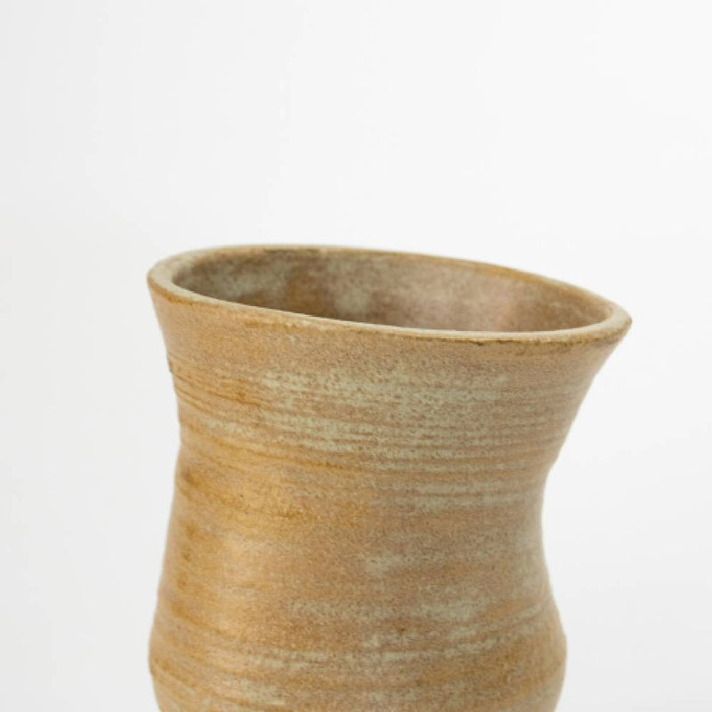 Japanese Twisted Textured Vase Author Glaze