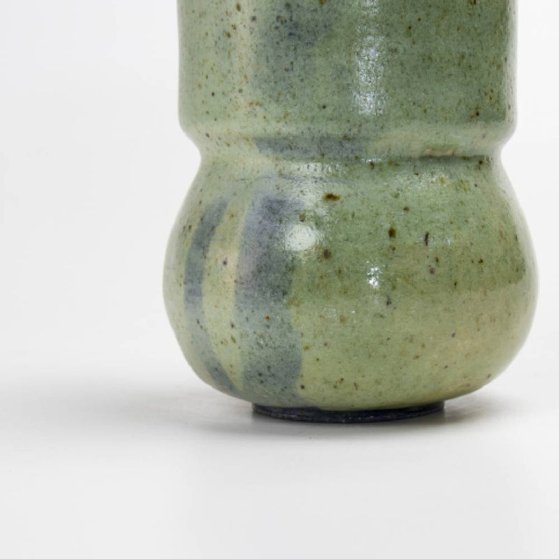 Japanese Green Vase Glaze Ashes Technique