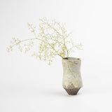 Japanese Natural White Shino Classic Ash Glaze Vase