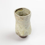 Japanese Natural White Shino Classic Ash Glaze Vase