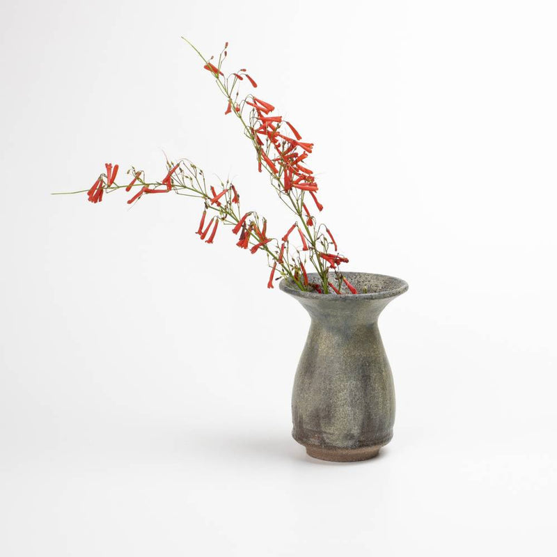 Japanese Grey and Earth Color Author Ash Glaze Vase
