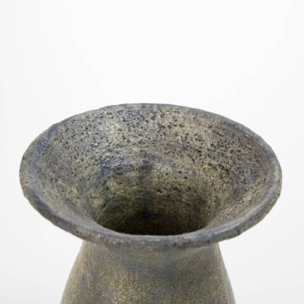 Japanese Grey and Earth Color Author Ash Glaze Vase