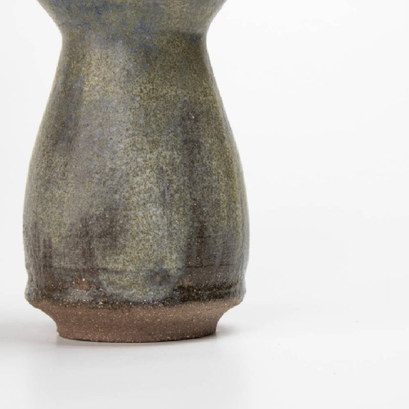 Japanese Grey and Earth Color Author Ash Glaze Vase