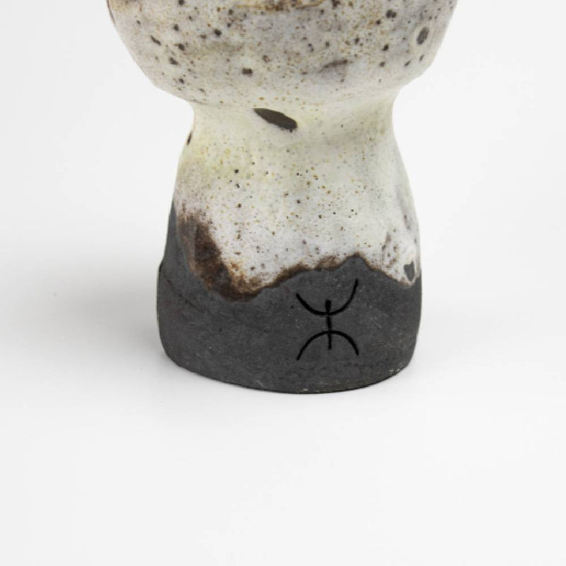 Japanese Shino Autor Black and White Luxury Vase