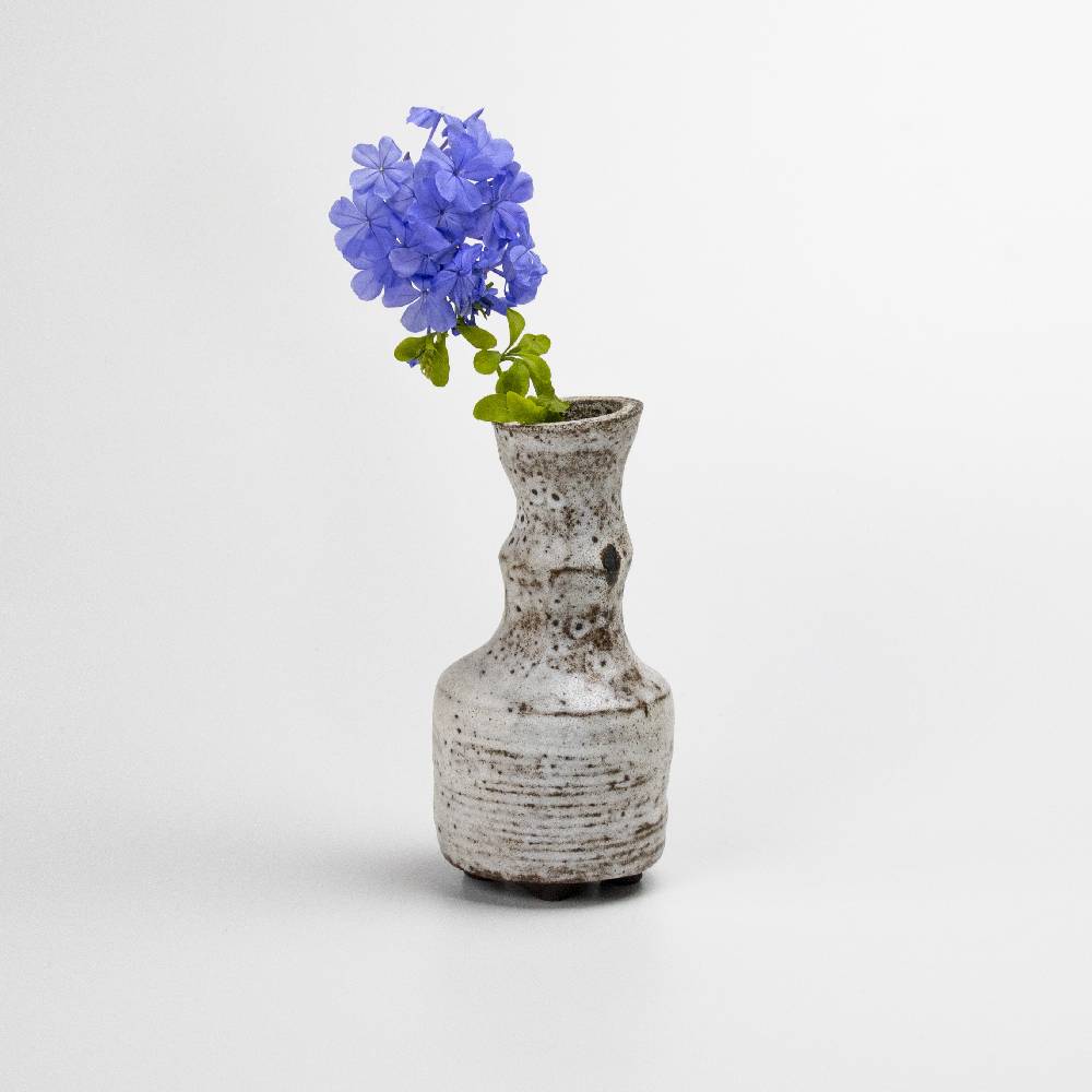 Japanese Rusty White Shino Glaze Vase