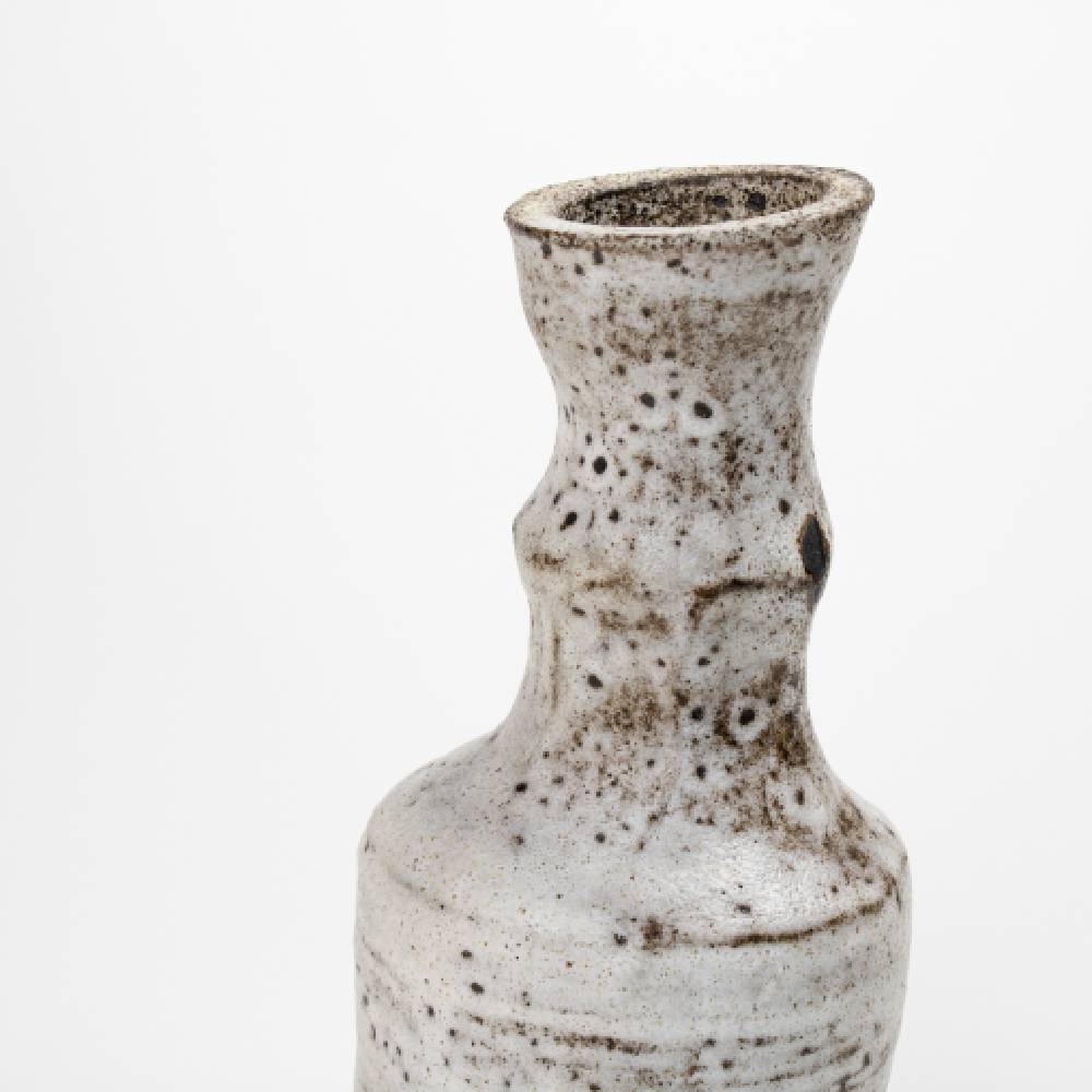 Japanese Rusty White Shino Glaze Vase