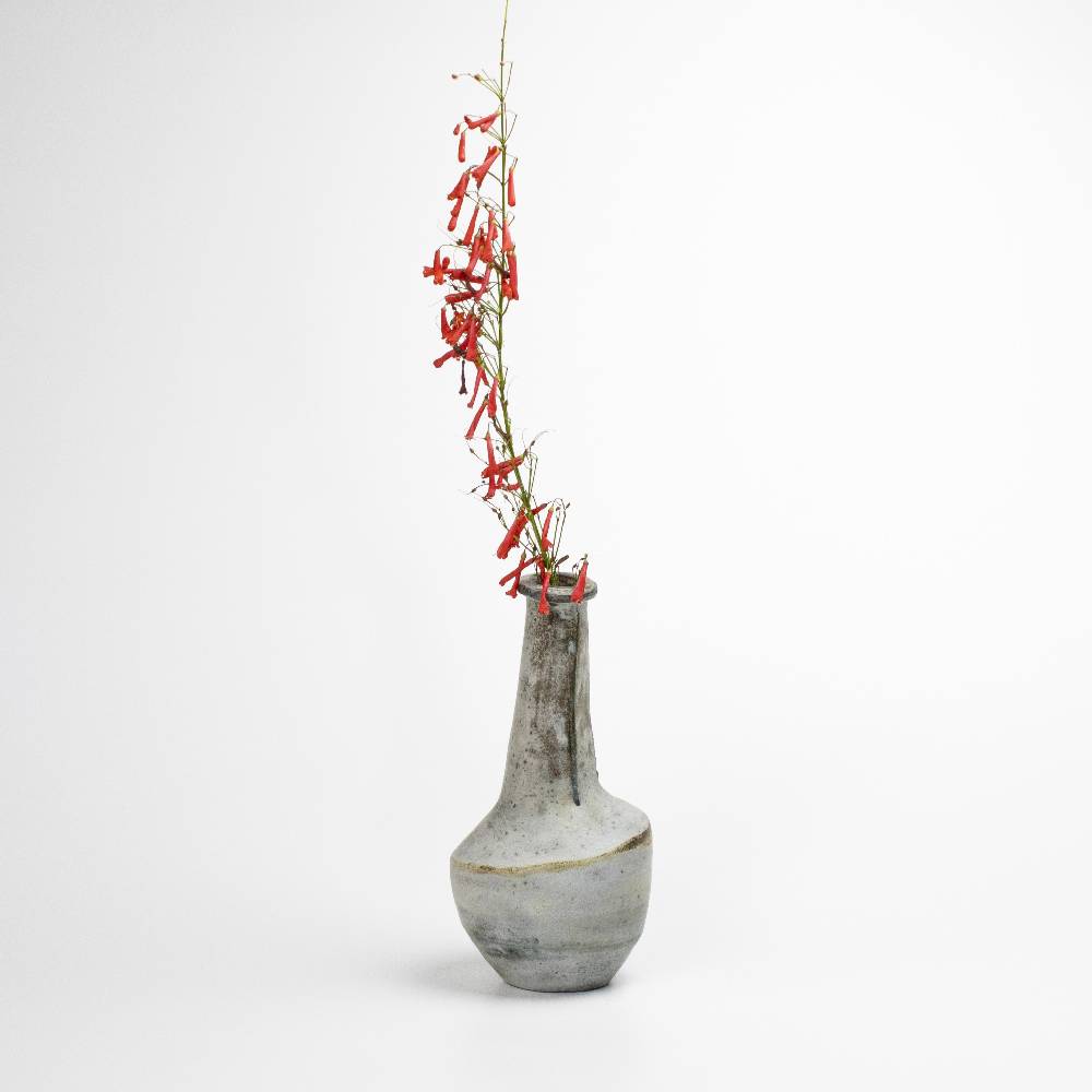 Japanese Natural White Vase Author Glaze