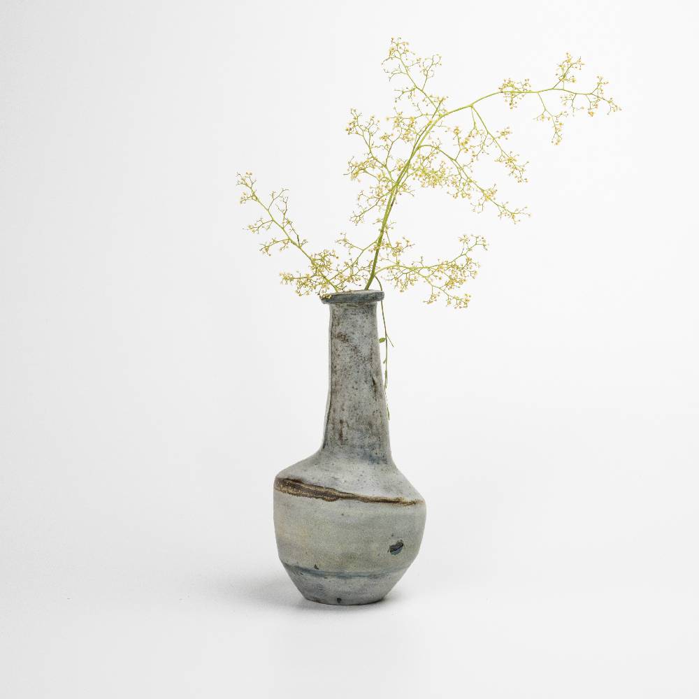 Japanese Natural White Vase Author Glaze