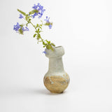 Japanese White Beige Shino Classic Ash Vase