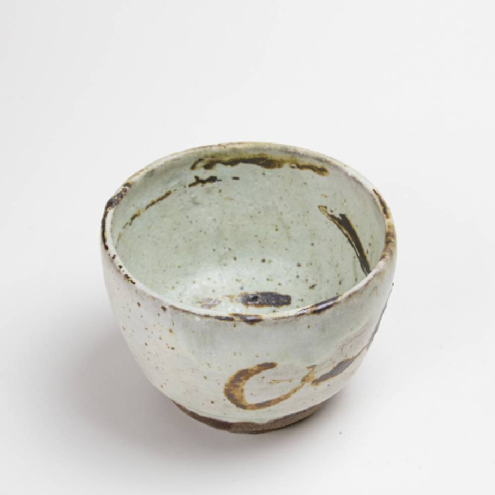 Japanese Rusty White Shino Classic Ash Tea Cup