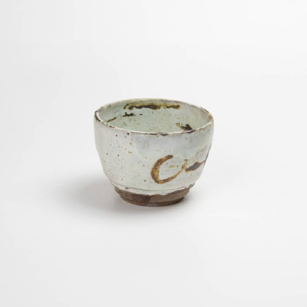 Japanese Rusty White Shino Classic Ash Tea Cup