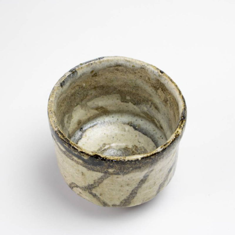 Japanese White Cracked Shino Classic Tea Cup