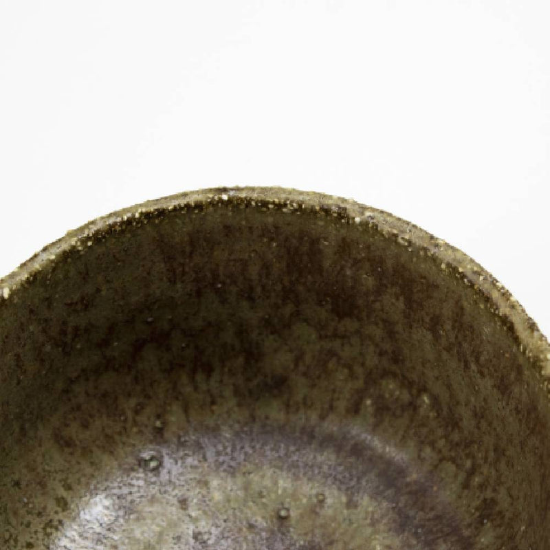 Japanese Author Glaze Brown Ocher Tea Cup