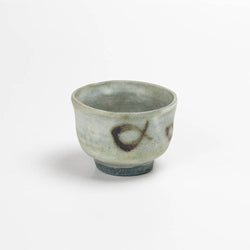 Japanese Author Glaze Grey Blue Tea Cup