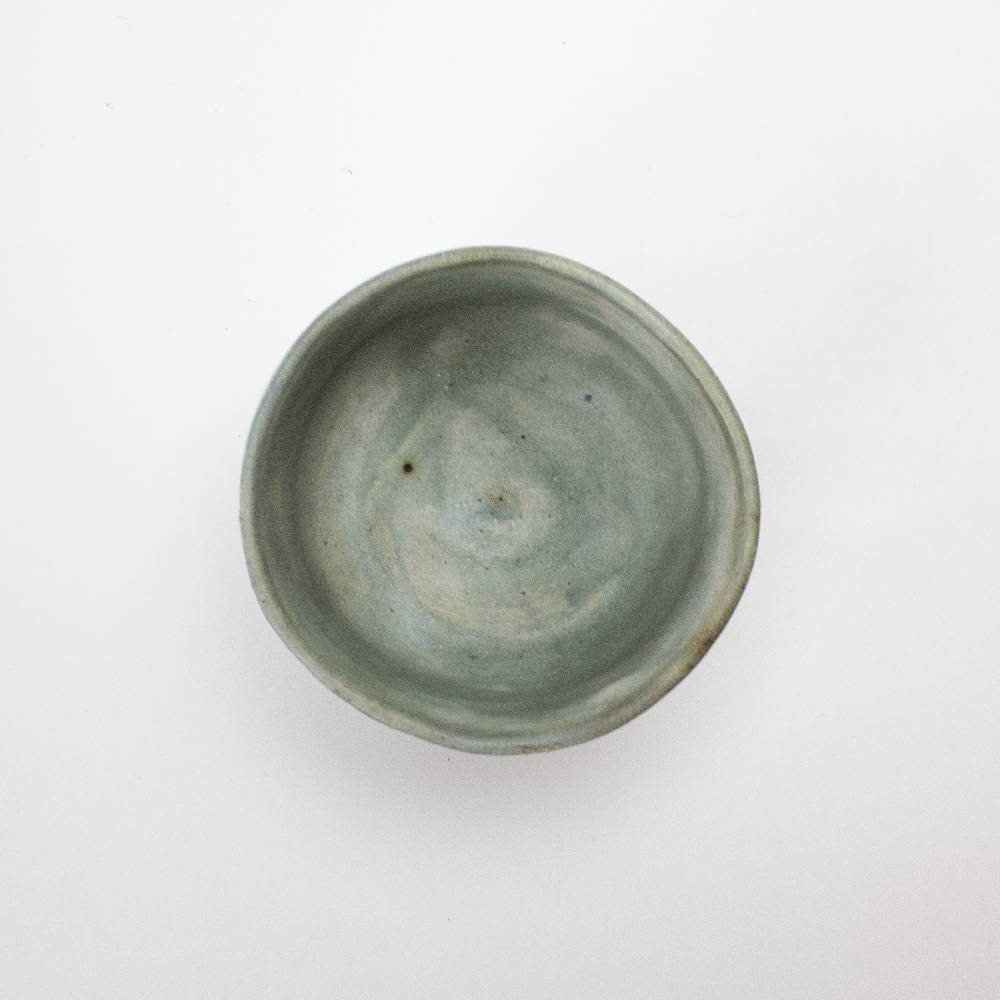 Japanese Author Glaze Grey Blue Tea Cup