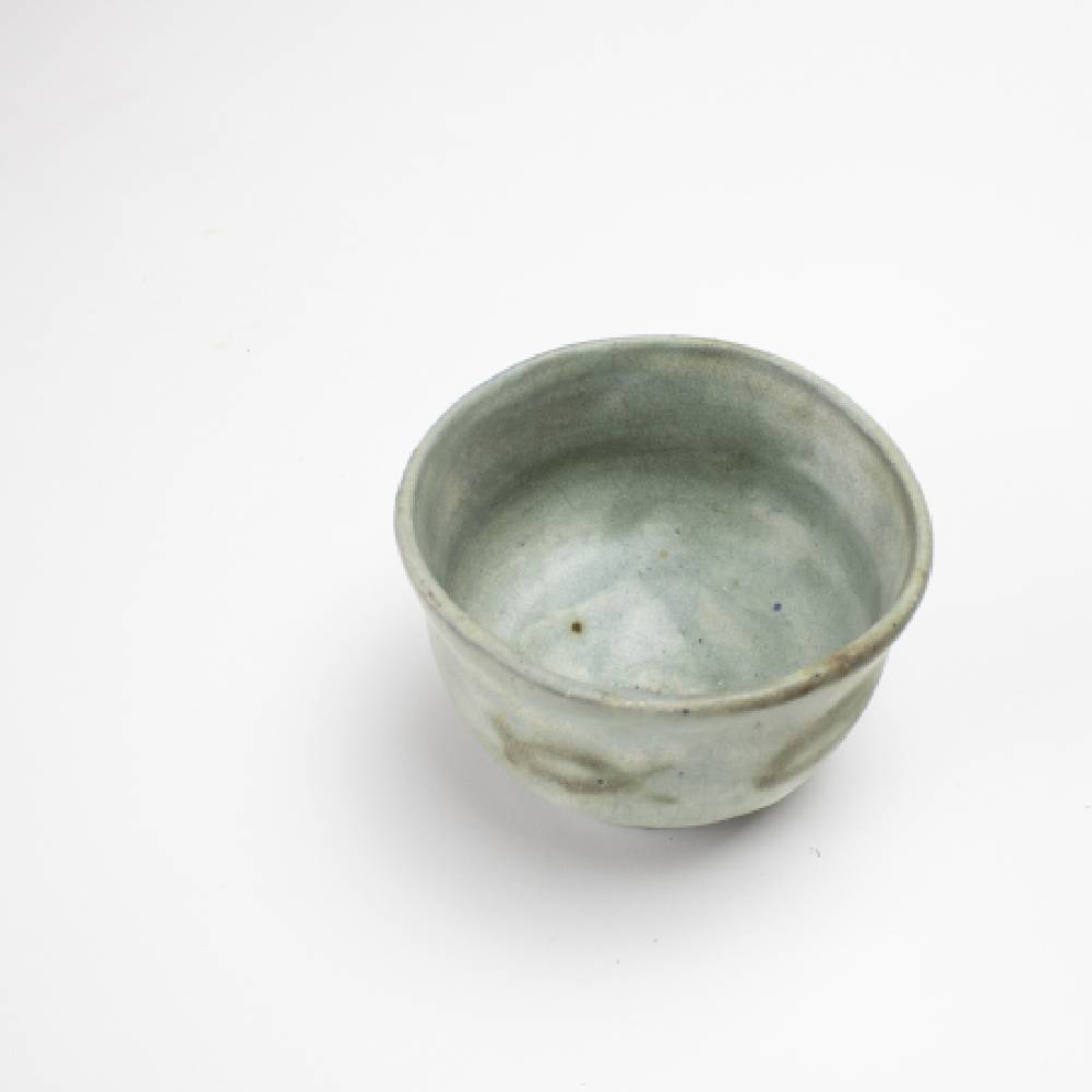 Japanese Author Glaze Grey Blue Tea Cup