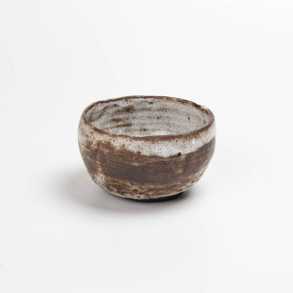 Japanese White Rusty Shino Classic Tea Cup