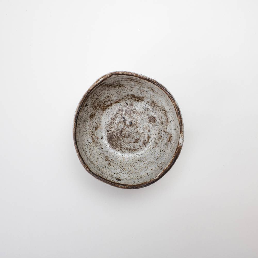 Japanese White Rusty Shino Classic Tea Cup