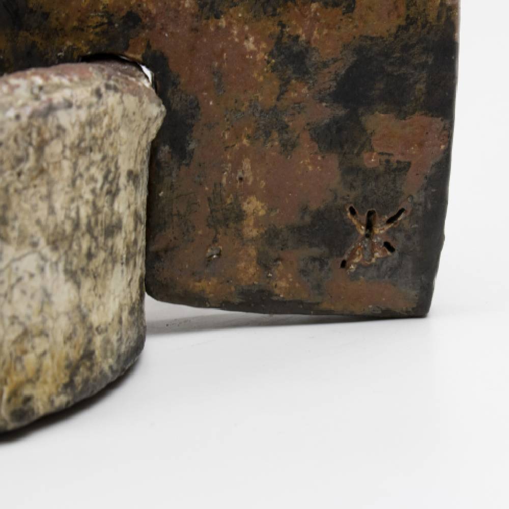 Japanese Rusty Raku Reducted Sculpture