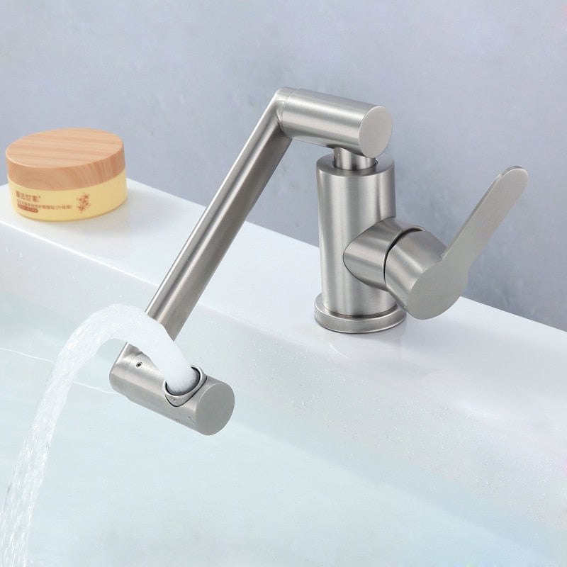 Stainless Steel Single Handle Bathroom Faucet