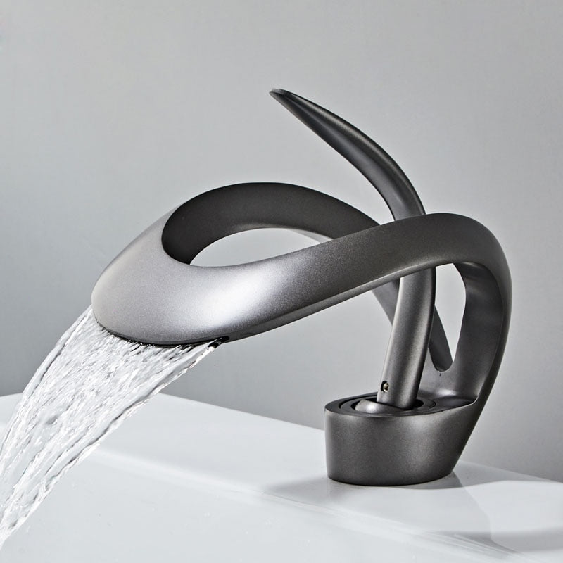 Cobra Snake-Shaped Waterfall Faucet