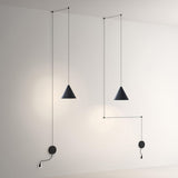 Modern Wire Geometric Led Bedside Hanging Lamp