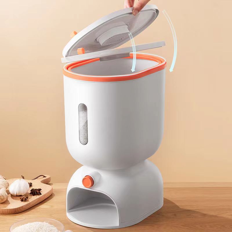 Automatic Grain Plastic Storage Box Kitchen Dispenser