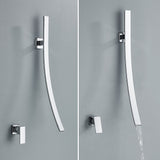 Wall Mounted Spout Waterfall Basin Faucet